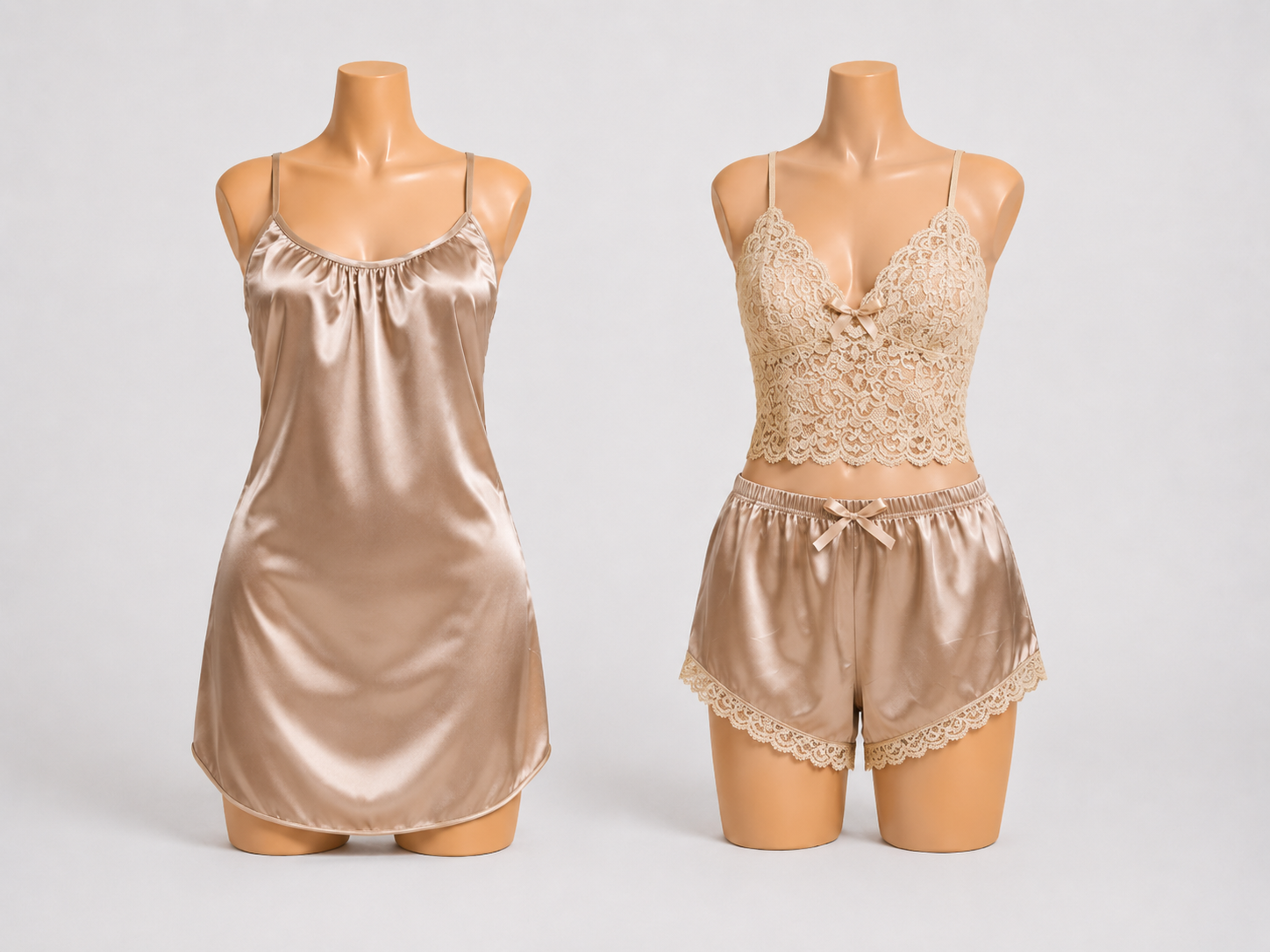 Pack Queen 3 Pièces — Ensemble Luxueux en Satin & Dentelle Soyeuse